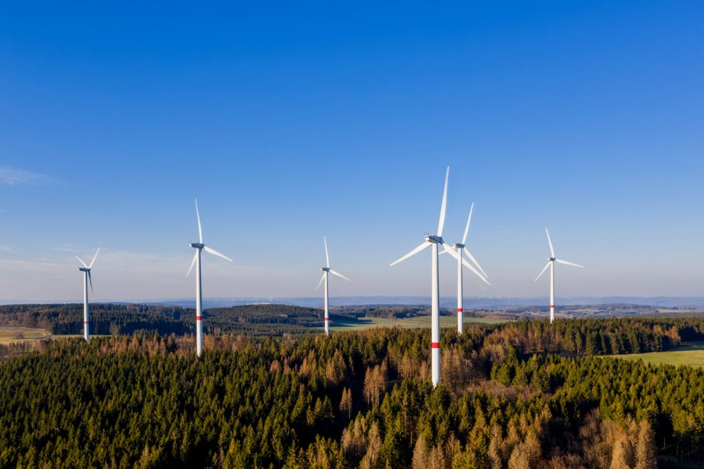 Windpark zur Gewinnung von Windstrom